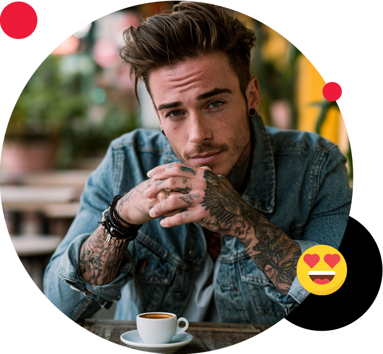 mężczyzna pije kawę hultaj espresso