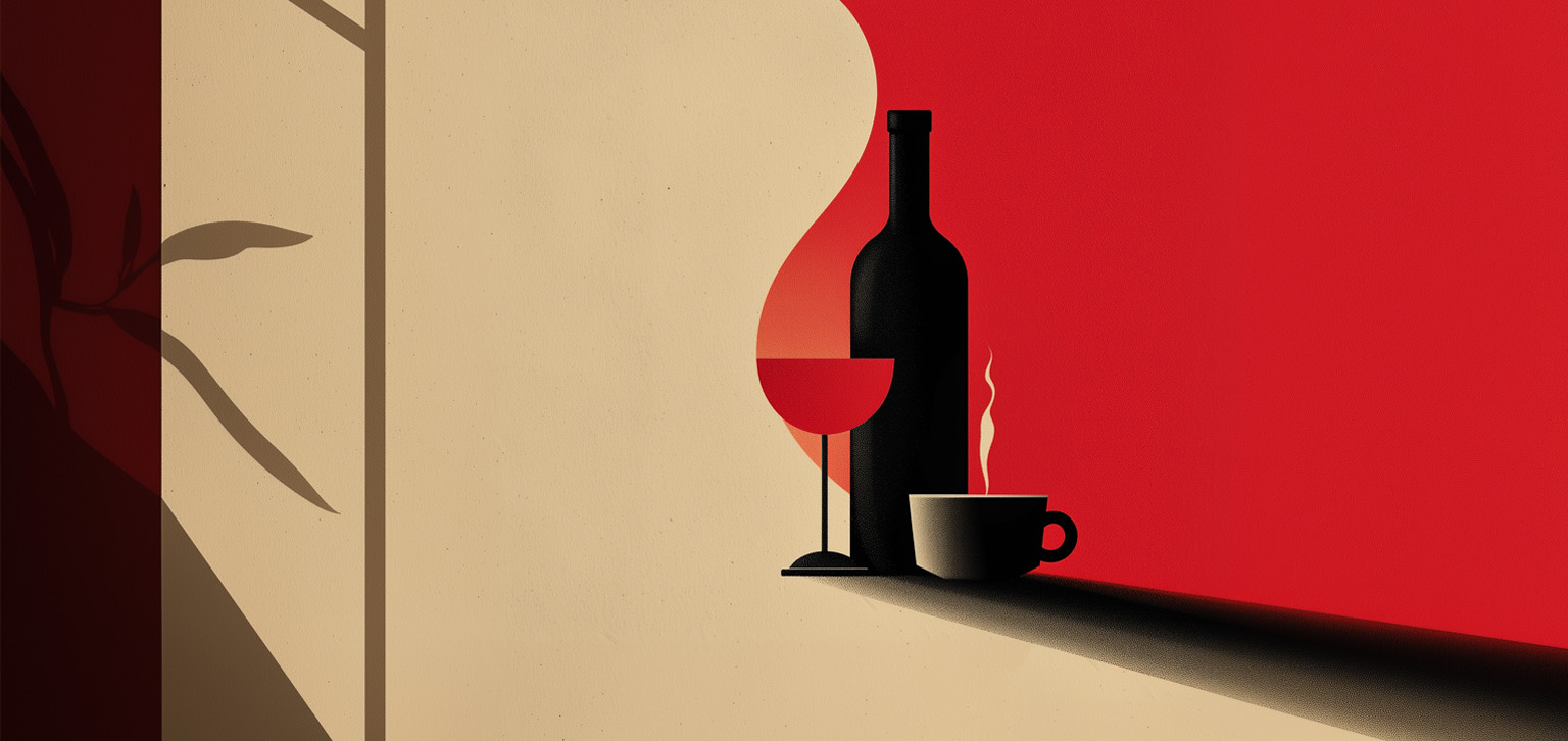 etykieta kawy wine blend